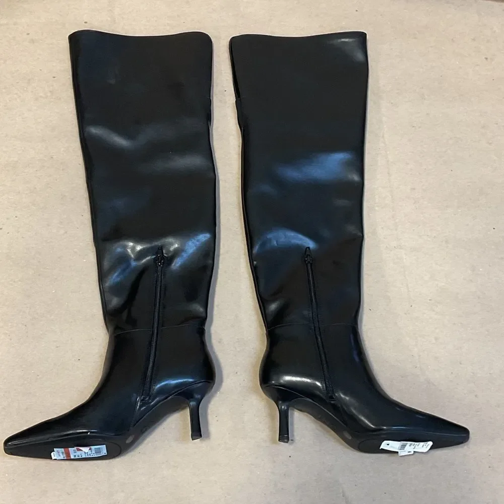 INC International Concepts Jackstonp Black Over the Knee Boots